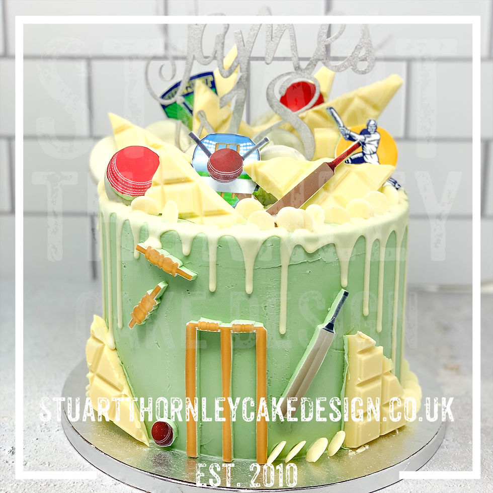 Cricket Drip Cake