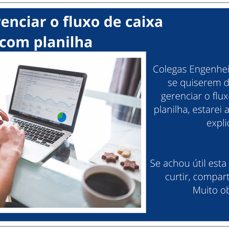 Gerenciar fluxo de caixa com planilha