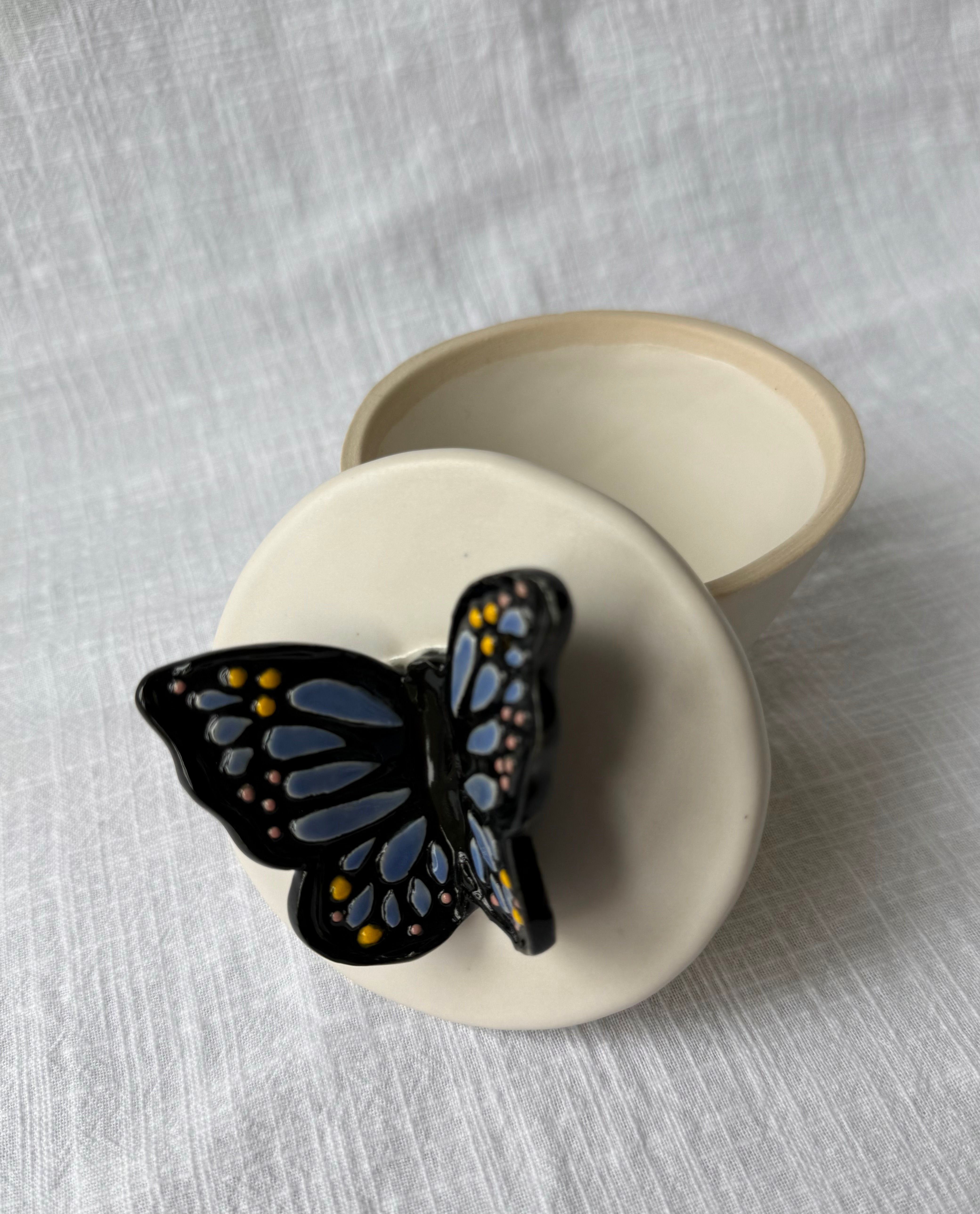 Salt Vessel - Blue Butterfly