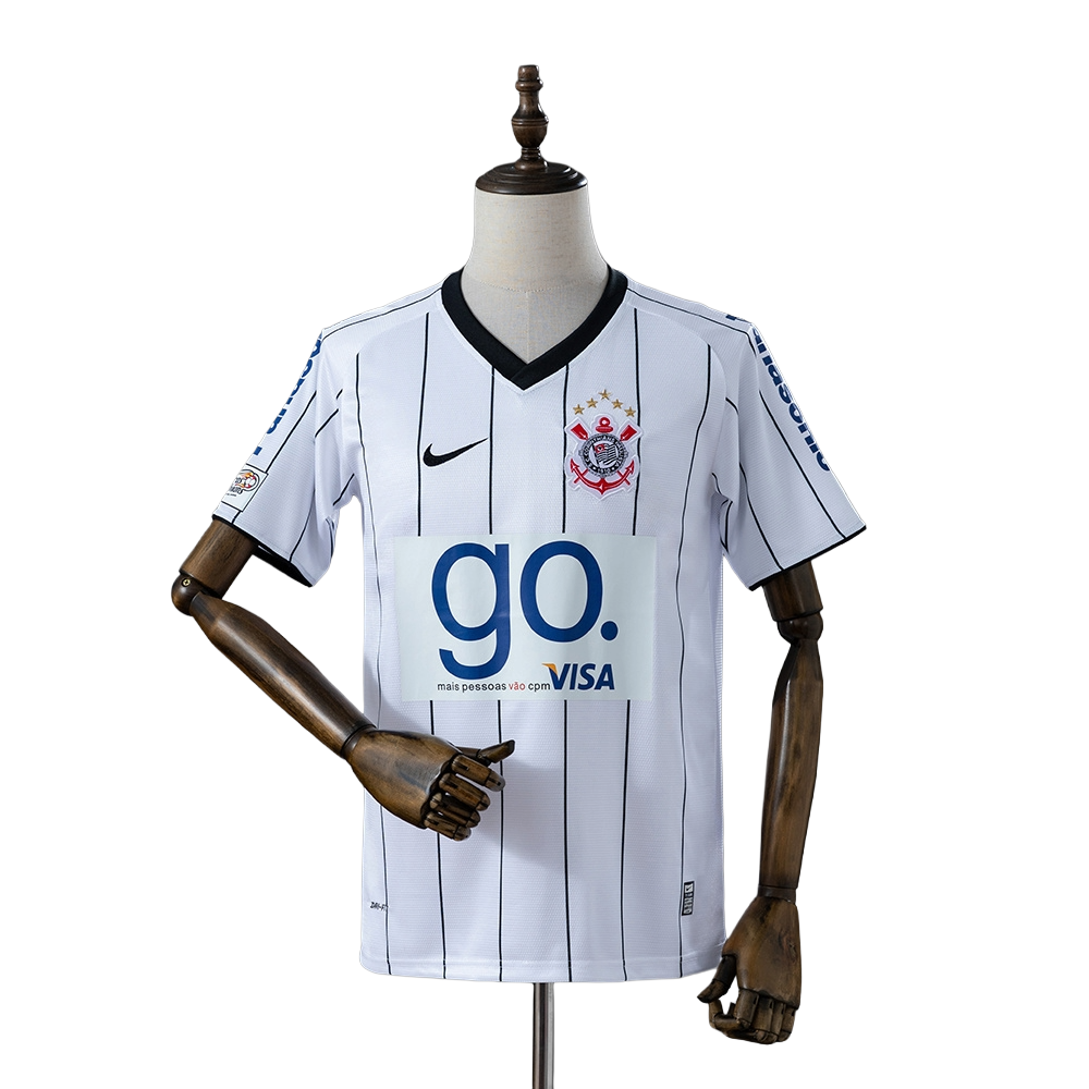 2009 Sport Club Corinthians Paulista Football Pre-Season HomeRetro Soccer Jersey