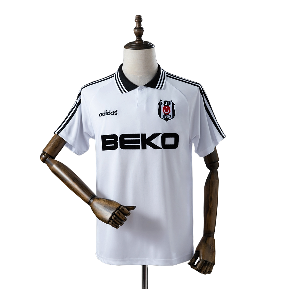 1996-97 Beşiktaş J.K. Football Club Home Retro Soccer Jersey Shirt