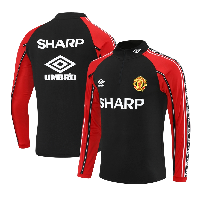 Manchester United 1998/99 Sharp Long Sleeve Quarter-Zip Training Top