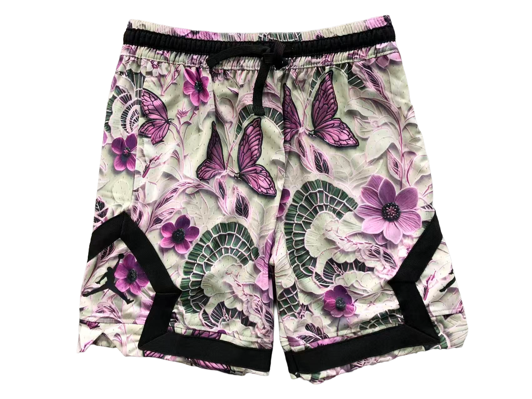 Men's Dri-FIT Sport Printed Diamond Basketball Shorts - Floral Butterfly