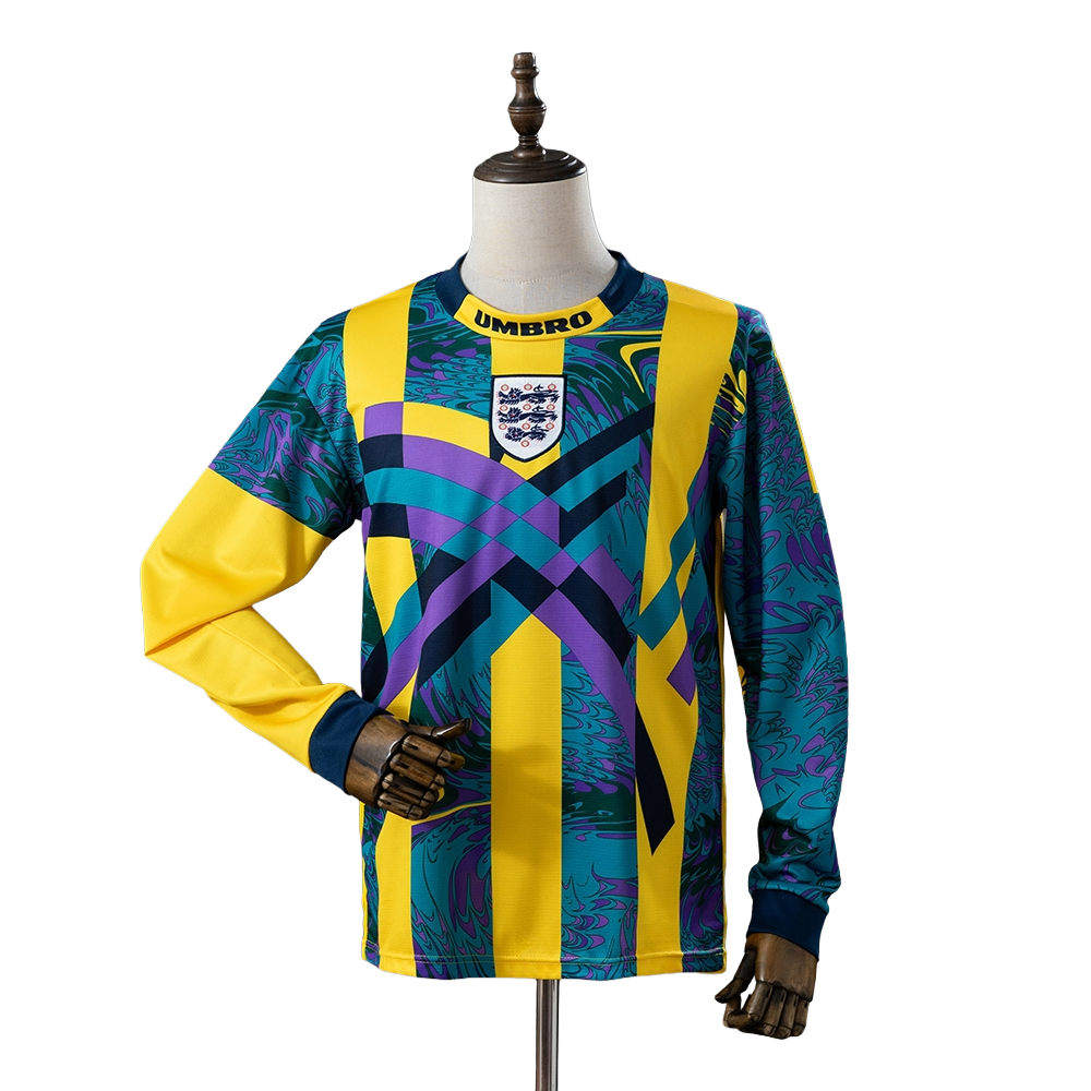 1995–1997 England Long-Sleeve Goalkeeper Football Shirt Soccer Jersey