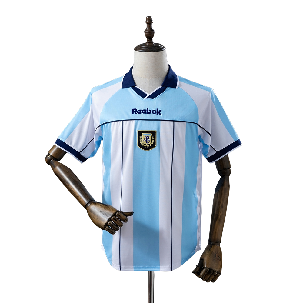 Reebok Argentina 2000-2001 Home Jersey Retro Albiceleste Football Shirt