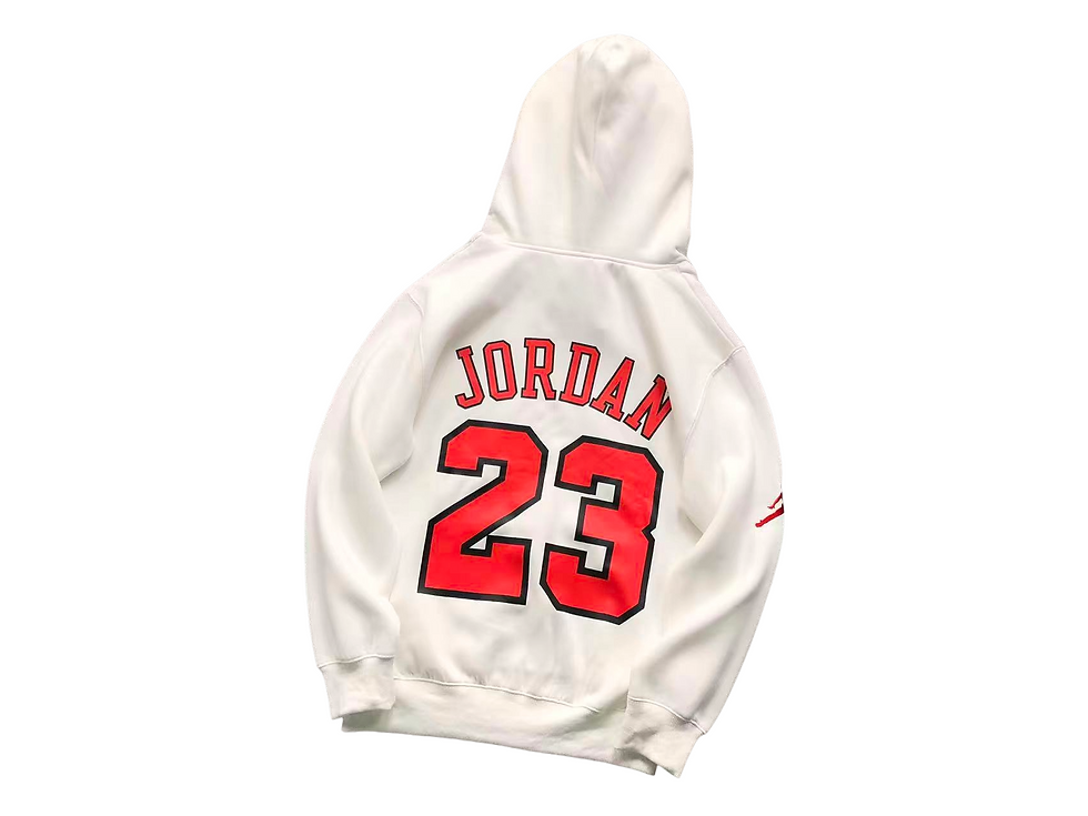Thumbnail: Retro Michael Jordan 23 Fleece Pullover Hoodie Chicago Bulls Inspired Streetwear