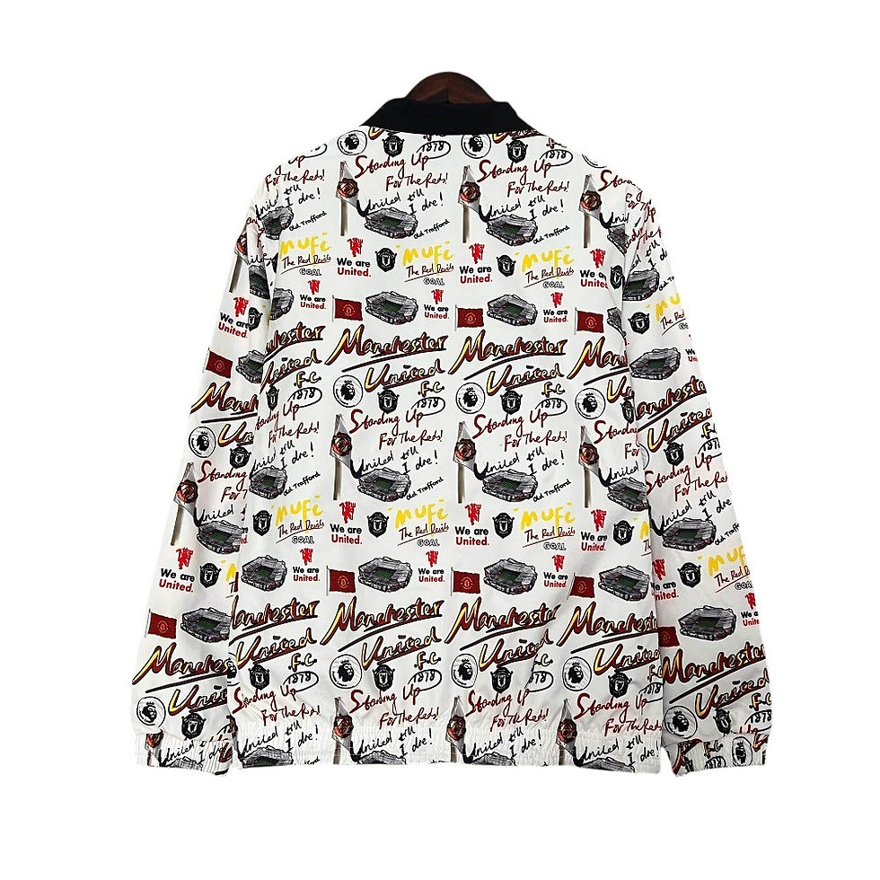 Thumbnail: 2023-24 Manchester United Graphic Print Reversible Windbreaker Jacket BNWT