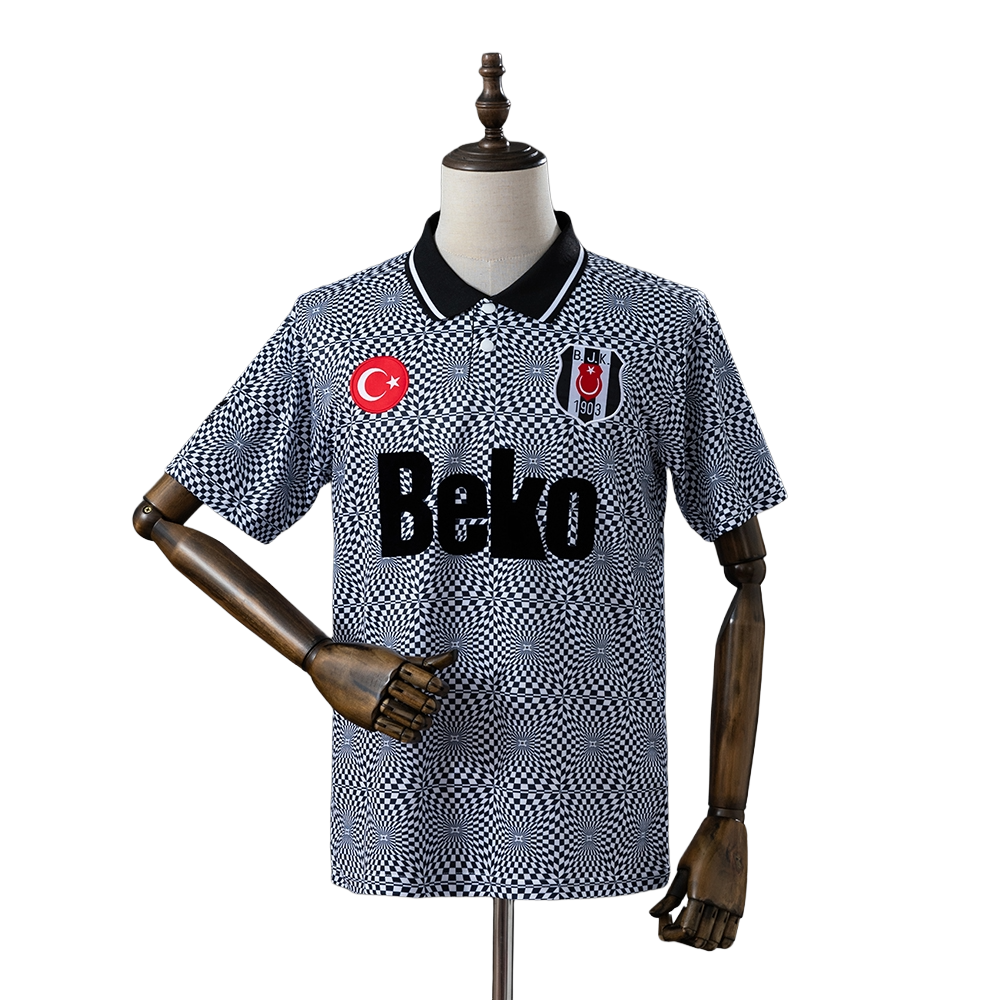 Beşiktaş JK 1991/1992 Retro Home Football Shirt Soccer Jersey