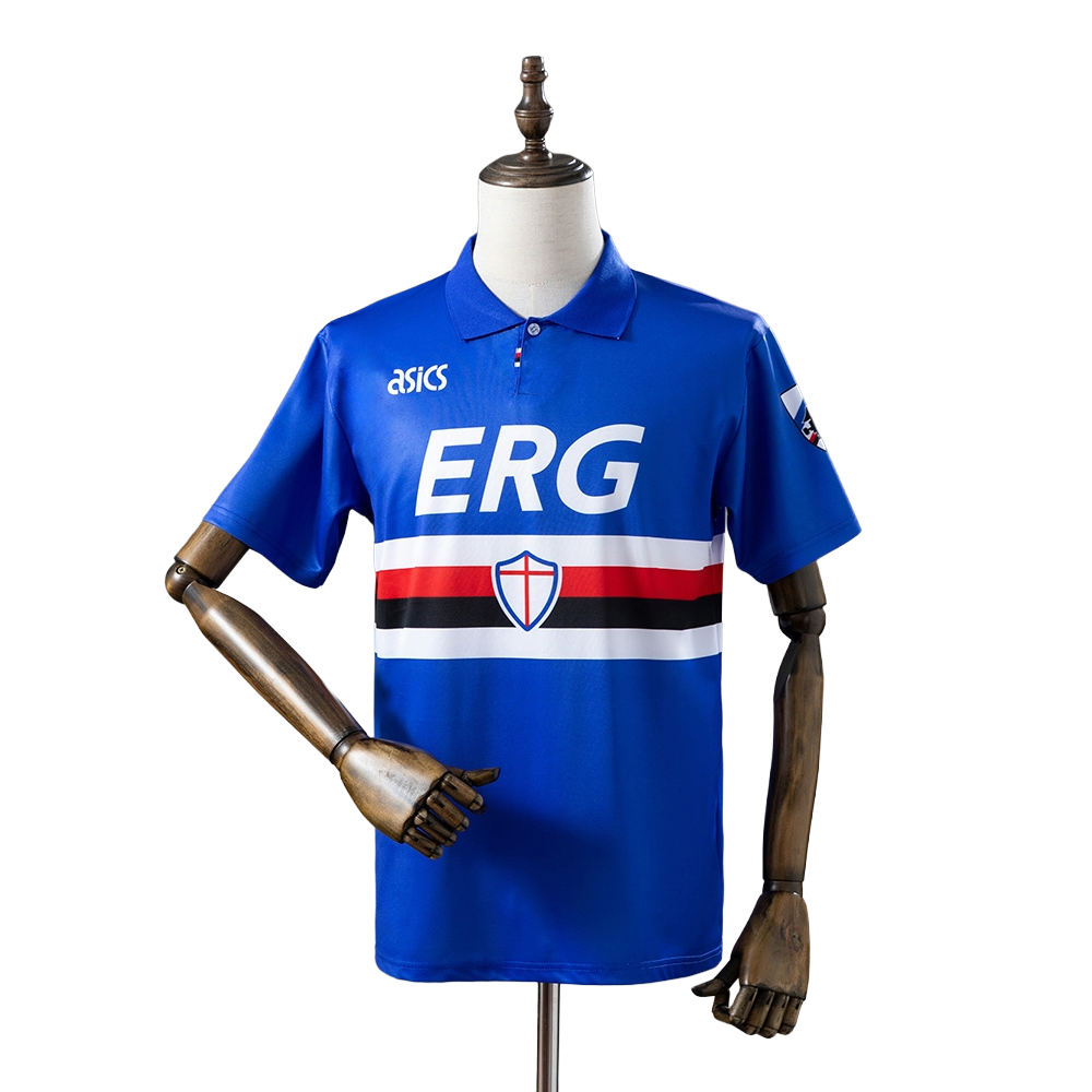 Sampdoria 1990-1991 Home Football Polo Shirt Soccer Jersey