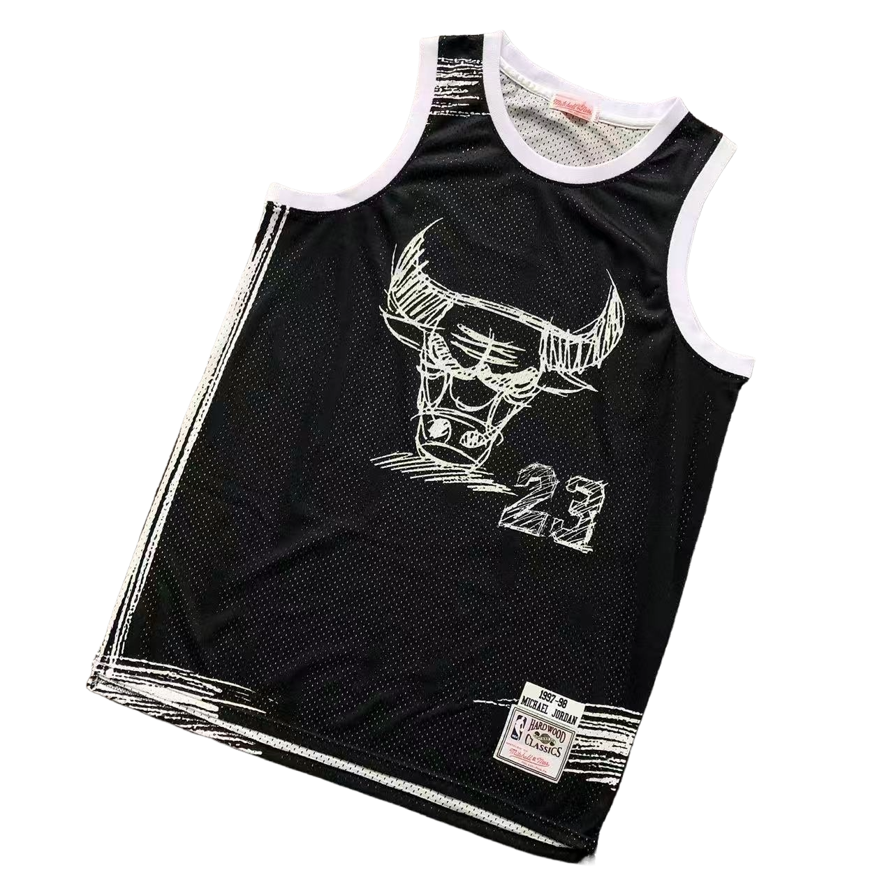 Mitchell & Ness Men's Michael Jordan Chicago Bulls1997-98 Sketch Swingman Jersey