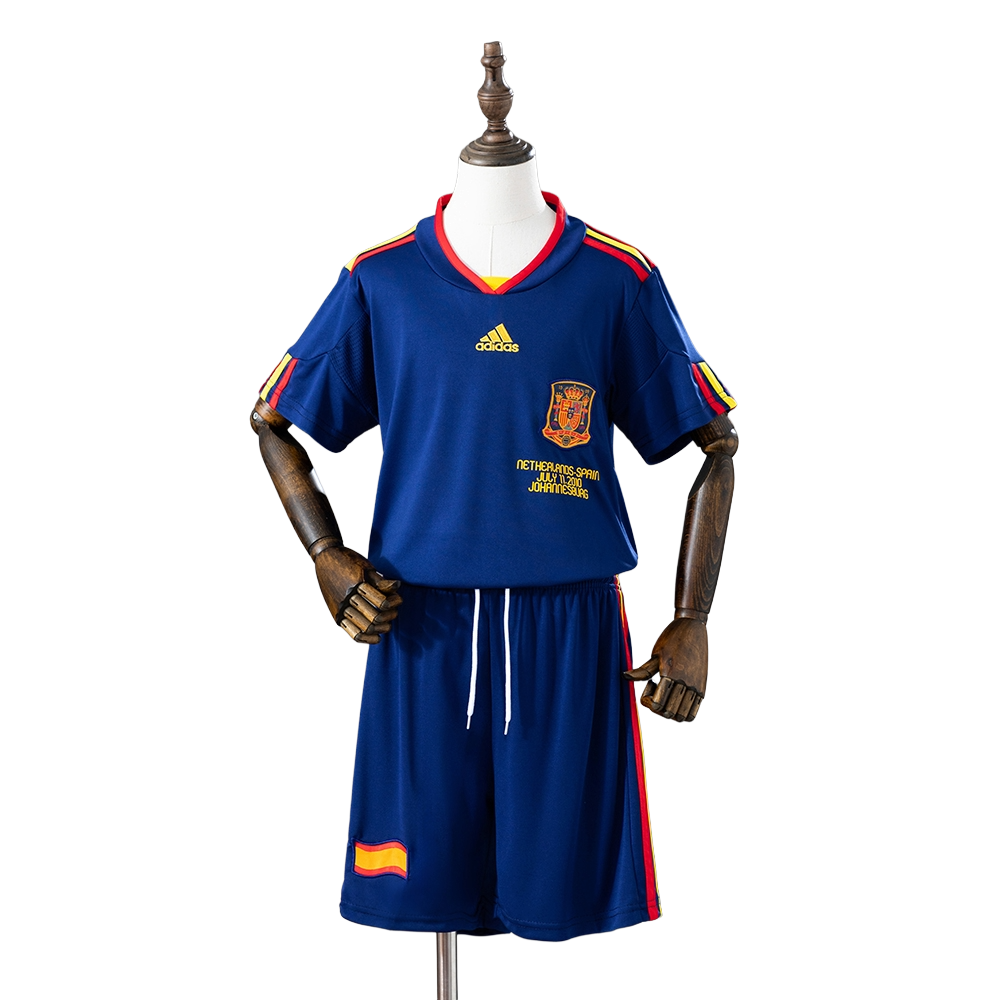 2010 Spain national football team Away Retro Soccer Kids Kit