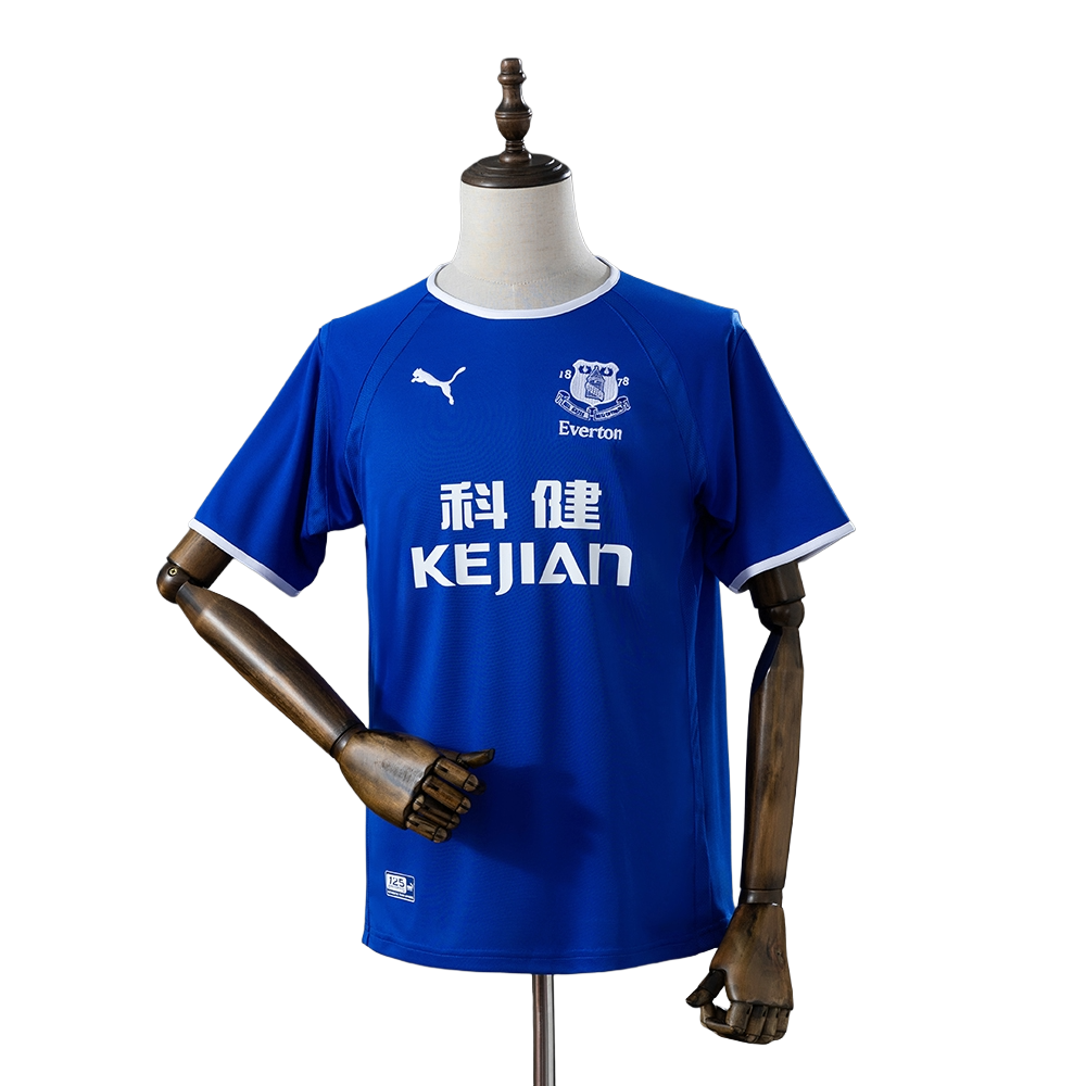 Retro 2003-04 Everton FC Home Replica Shirt 125th Anniversary Football Jersey