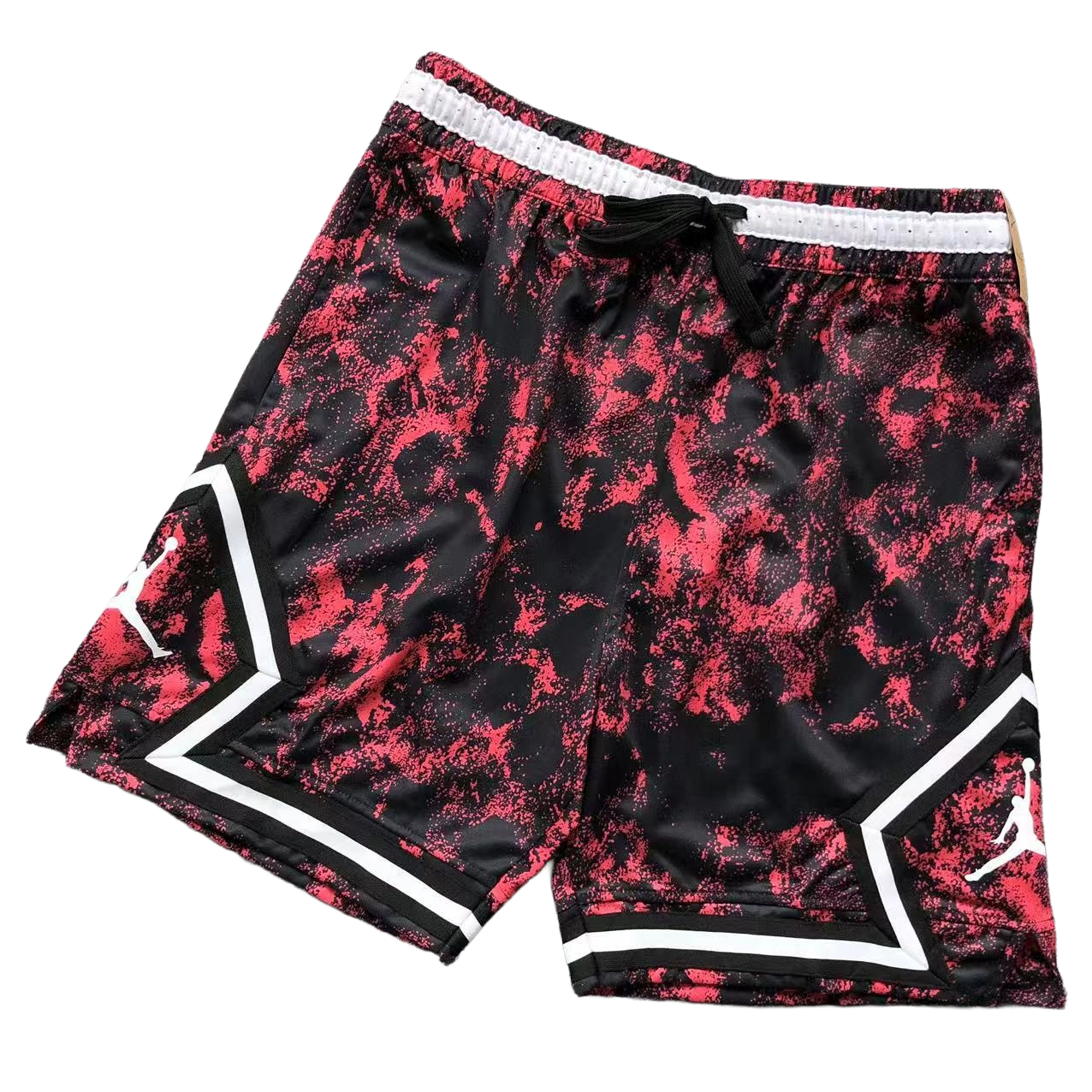 Air Jordan Dri-FIT Sport Diamond Mesh Shorts โ Red/Black All-Over Print