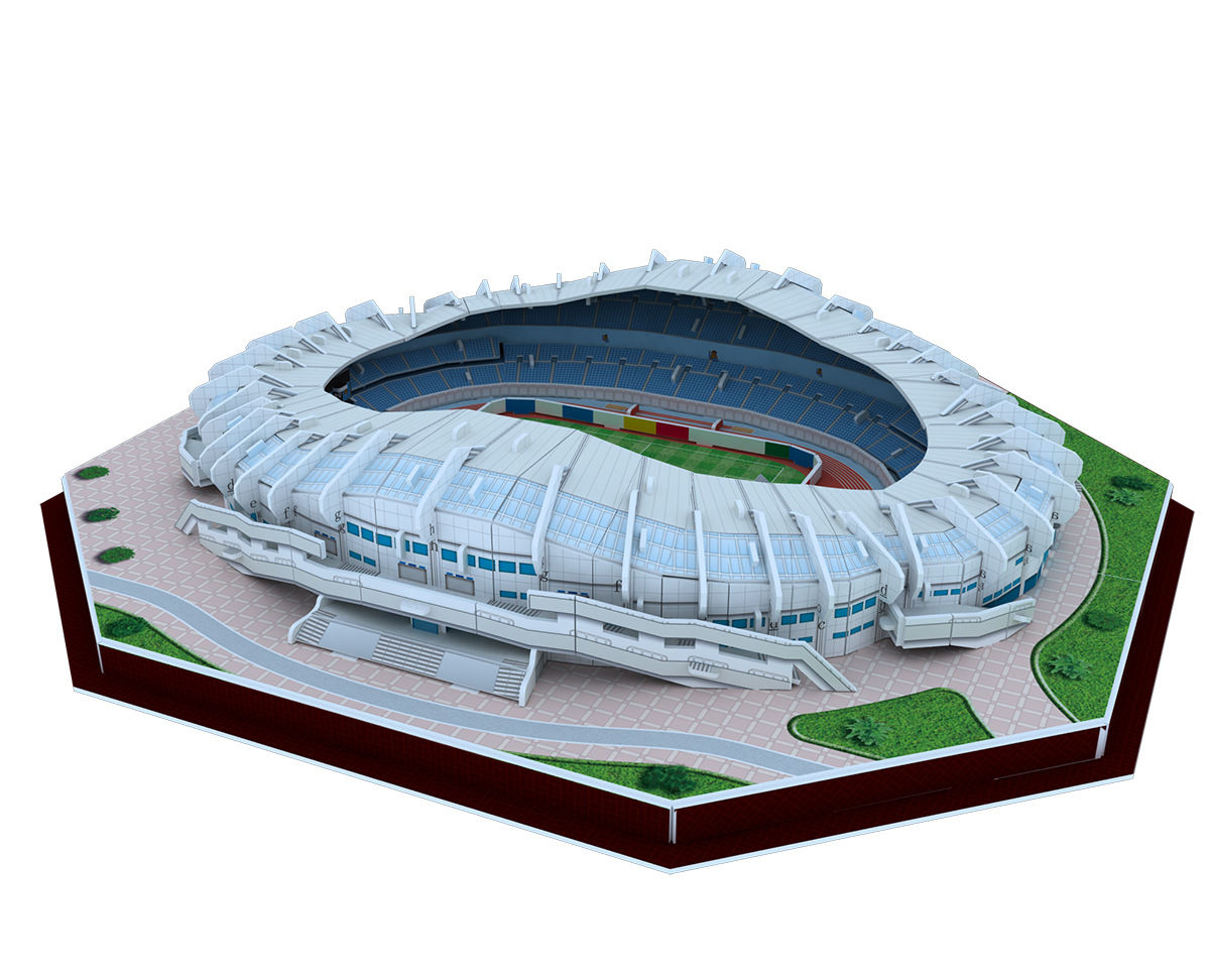 3D Football Soccer Stadium Puzzle Lego Reale Arena