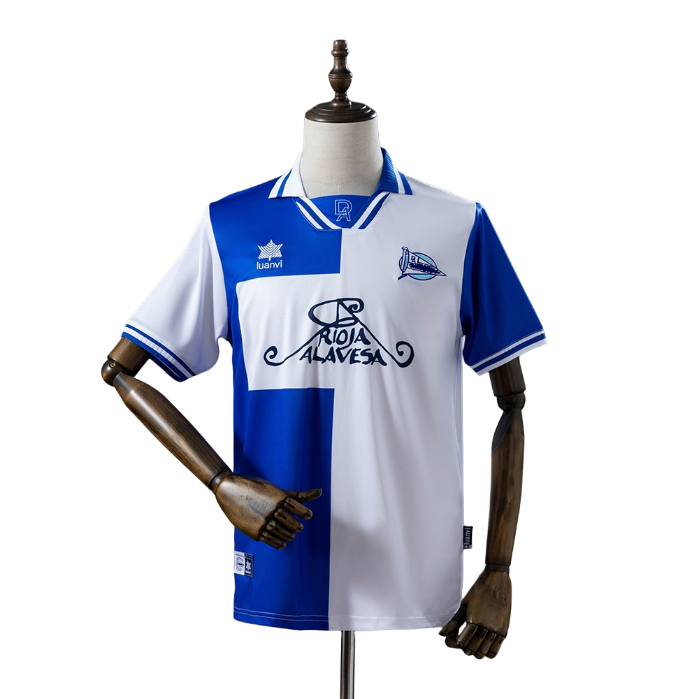 Deportivo Alavés 2000-2001 Retro European Home Shirt Soccer Jersey