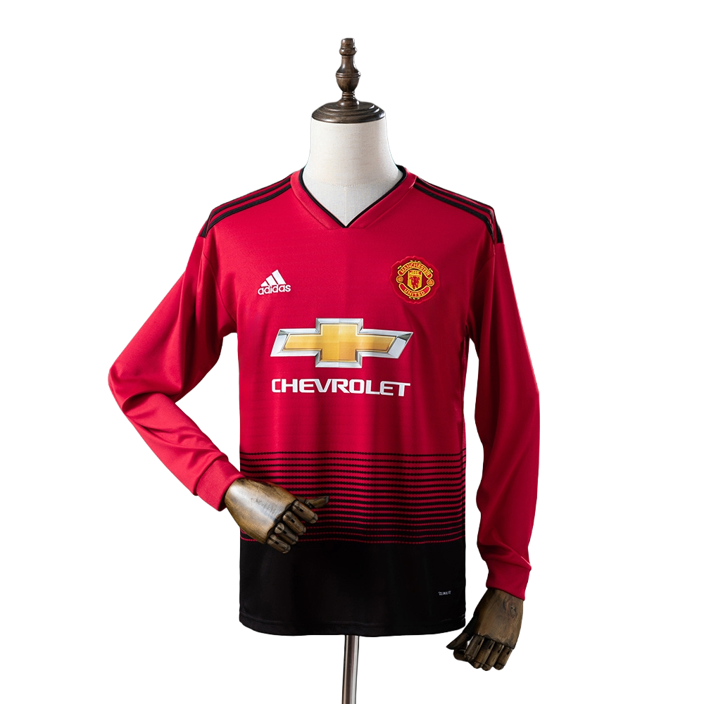Manchester United 2018-2019 Home Long-Sleeve Football Shirt Soccer Jersey
