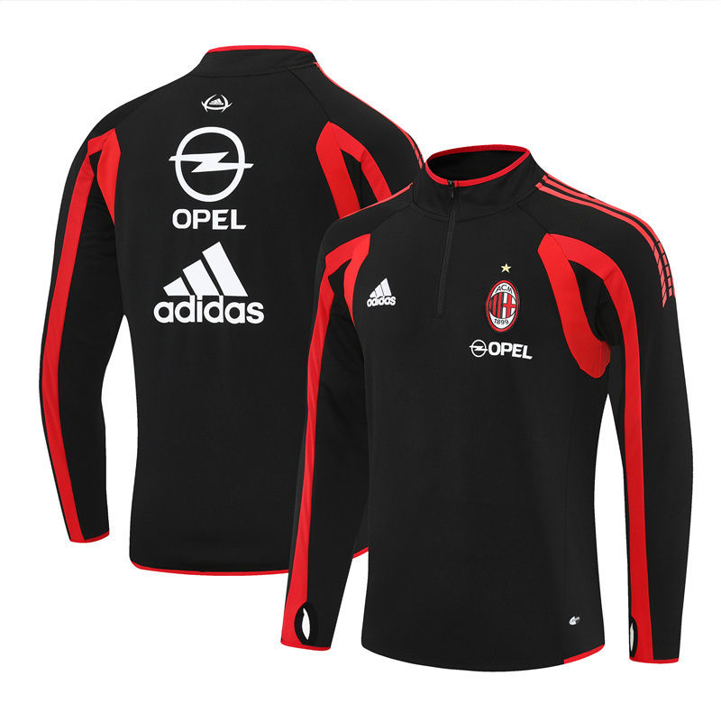 Retro AC Milan 2005/2006 Opel Quarter-Zip Football Training Shirt