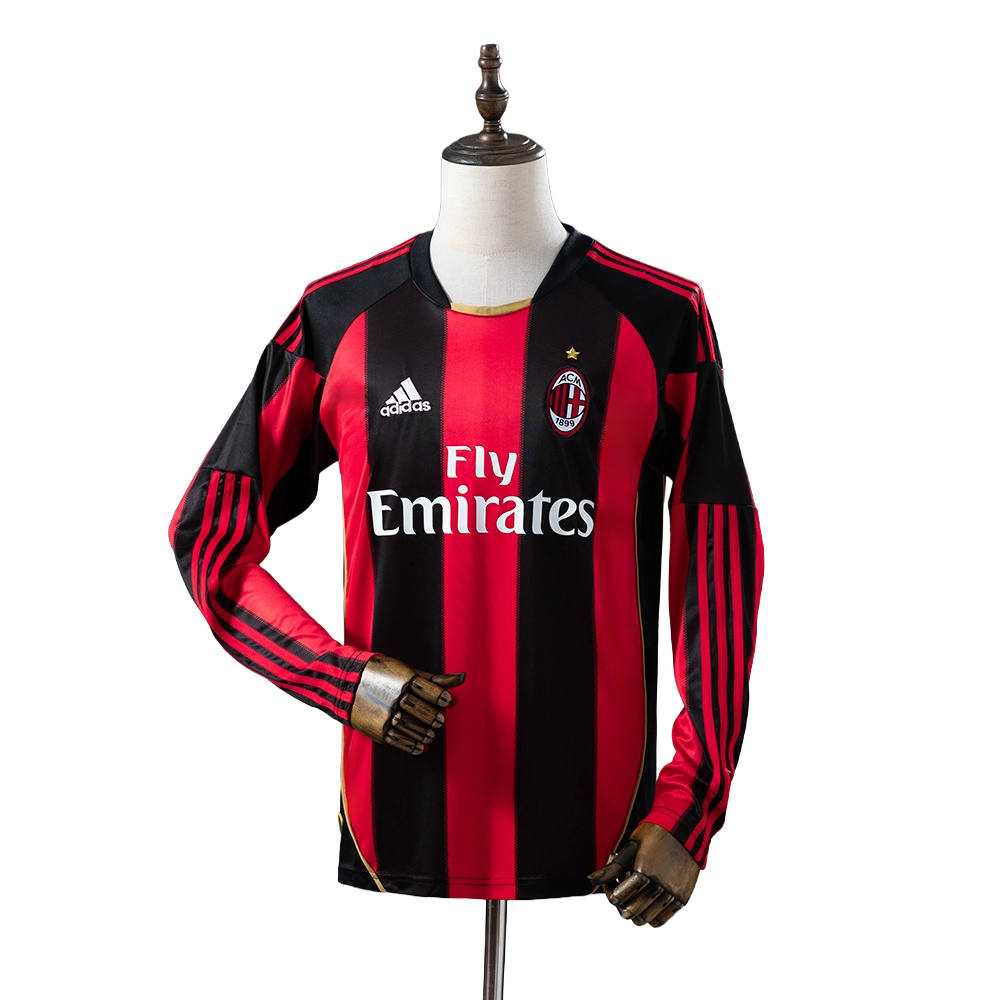 2011–2012 AC Milan Long-Sleeve Home Football Shirt Soccer Jersey