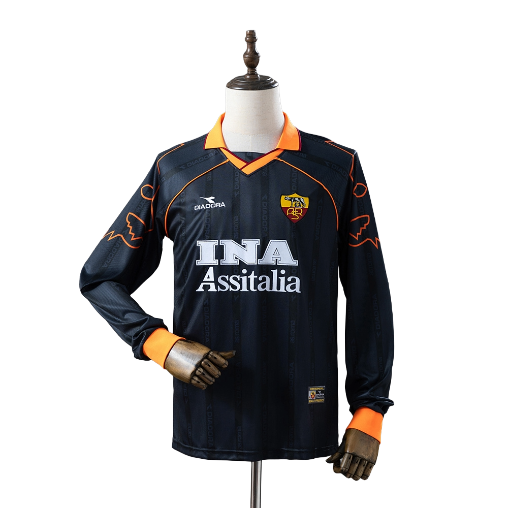 AS Roma 1999-2000 Retro Third Football Shirt Long-Sleeve Soccer Jersey