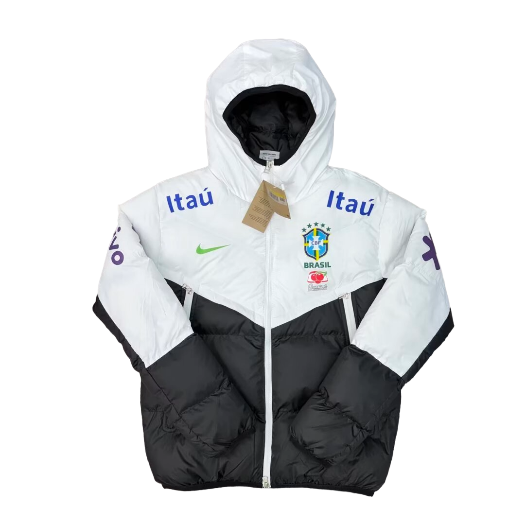 Brazil National Team (CBF) Hooded Puffer Jacket