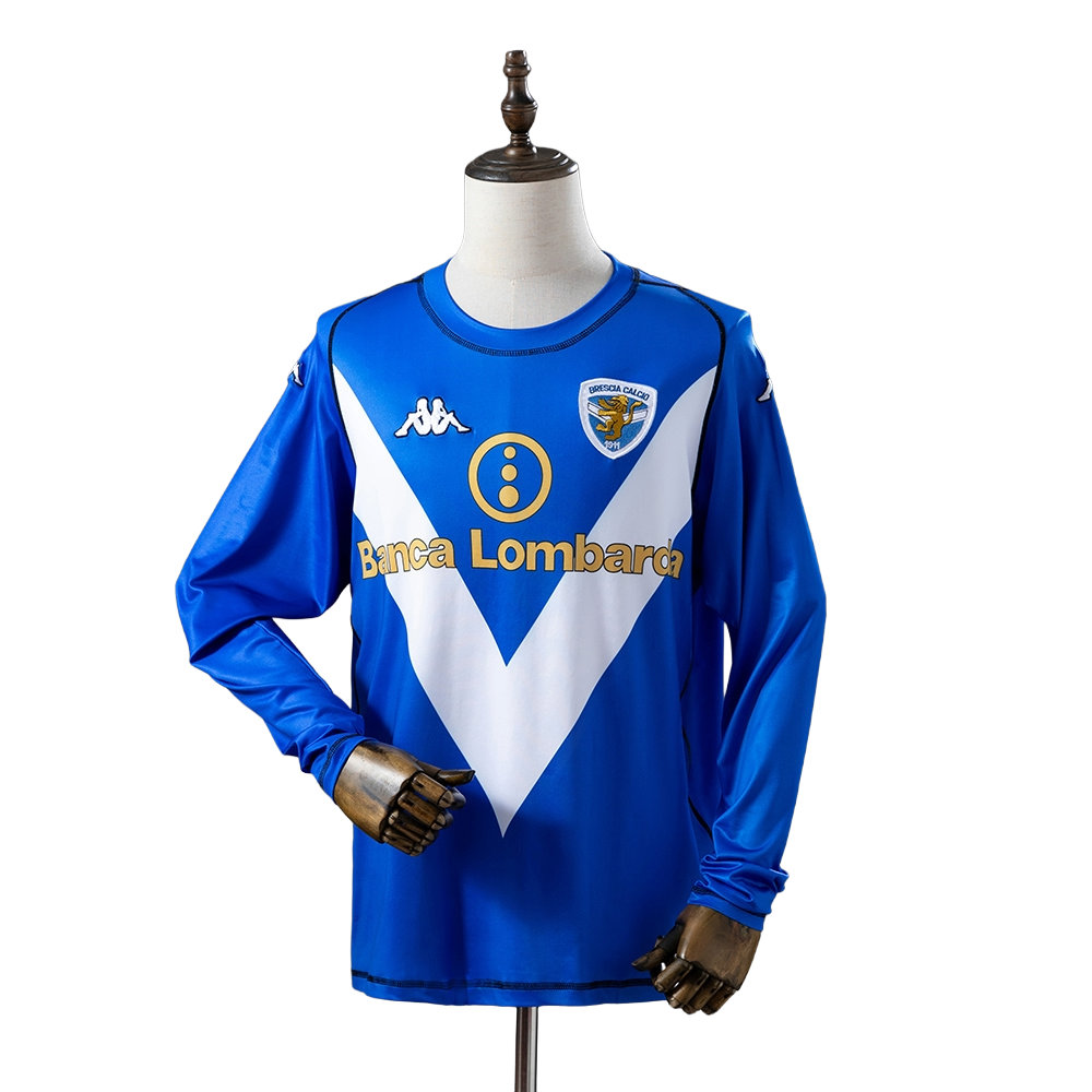 2003–2004 Brescia Calcio Long-Sleeve Home Football Shirt Soccer Jersey