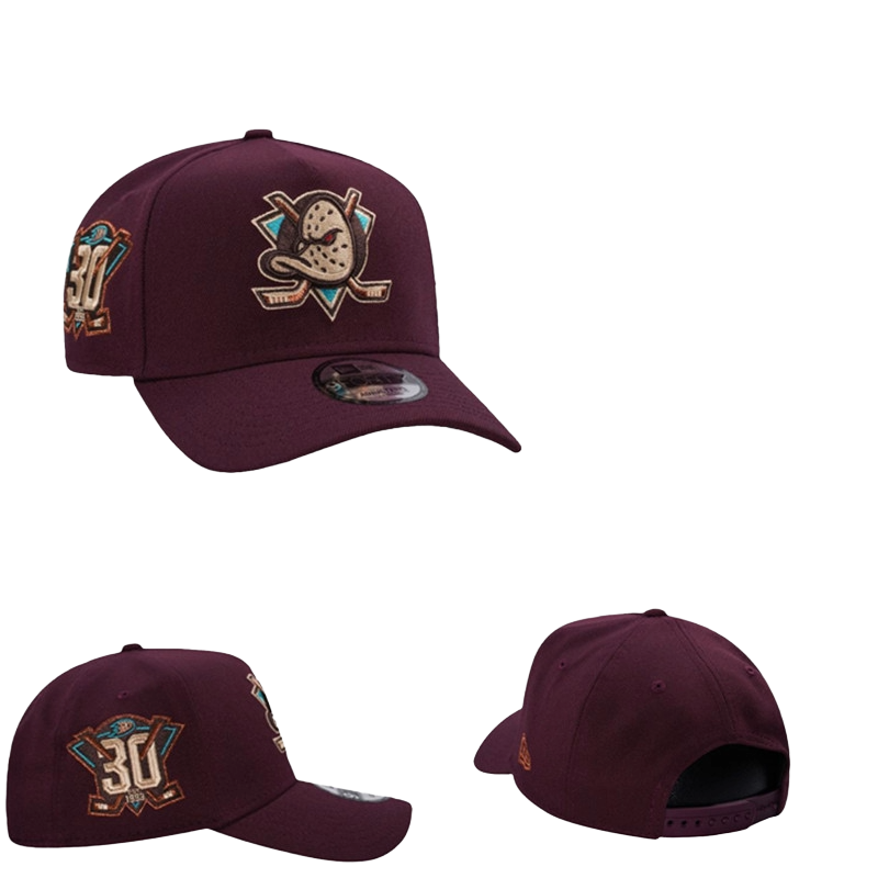 New Era Anaheim Ducks 30th Anniversary Maroon Prime Edition 9Forty A-Frame Cap
