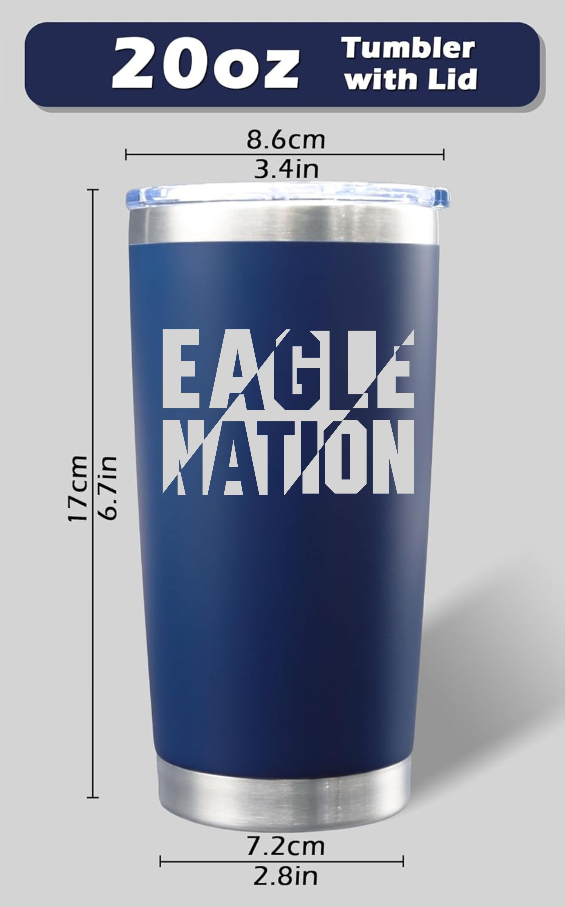 Eaton Eagles Football - 20oz tumbler