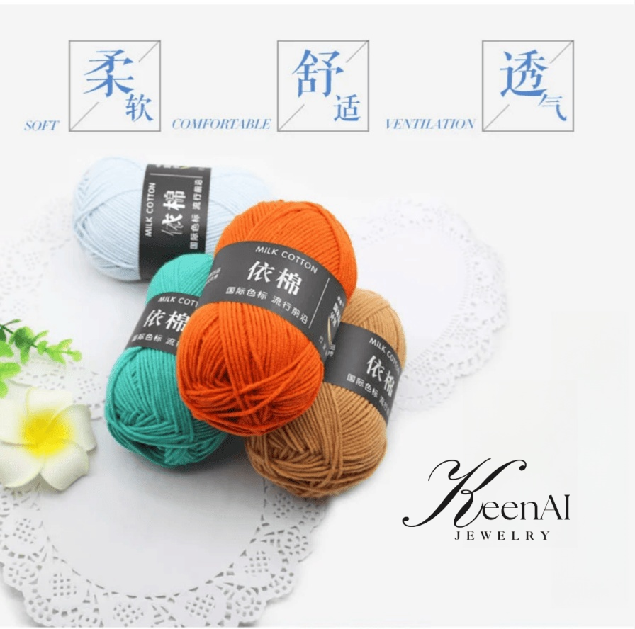 Thumbnail: YiMian Premium Milk Cotton Yarn – Soft, Breathable, Skin-Friendly Crochet Yarn