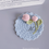 Thumbnail: Handmade Crochet Floral Coaster – Soft Blue with Pink Flower Design