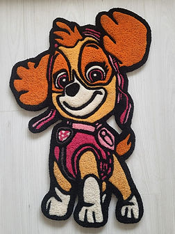 Handmade froom wool rug Skye from PAW Patrol decoration
