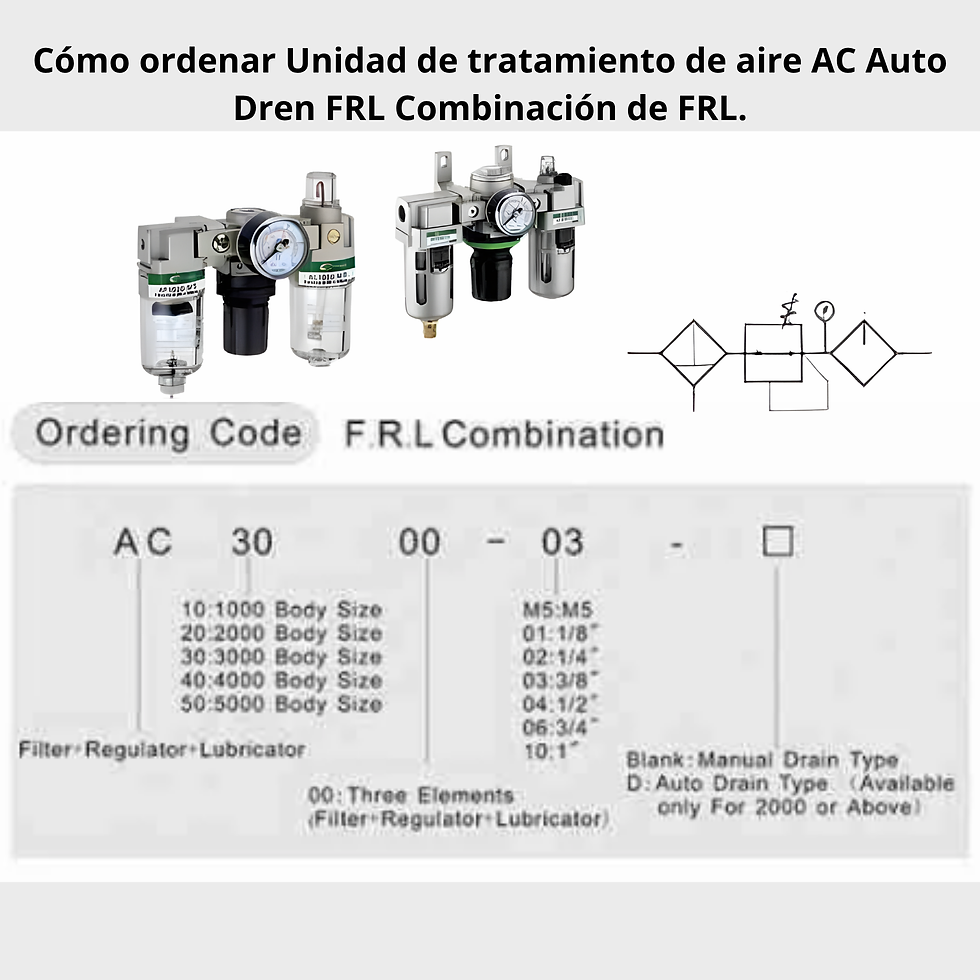 Miniatura: Unidad FRL Modular Filtro-Regulador-Lubricador Serie AC - VPC Pneumatic