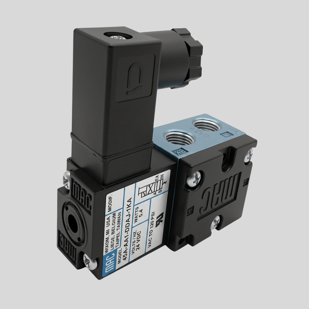 Válvula Solenoide Neumática Serie 45 45A-AA1-DDAJ-1KA - MAC VALVES