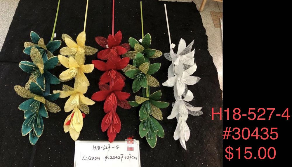 H18-527-4 Glitter Flower #30435