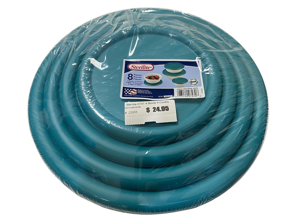 Sterilite 0747 4 Bowls 4 Covers #22955