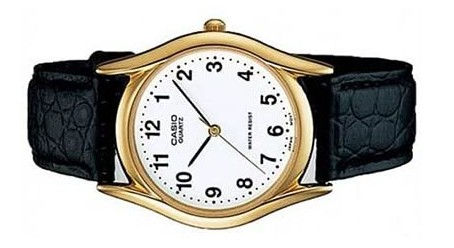 Thumbnail: Casio Men's Leather Watch MTP-1094Q-7B1