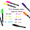 Thumbnail: Bazic Bright Colors Fine Tip Permanent Markers w/ Pocket Clip (5/Pack) #12037