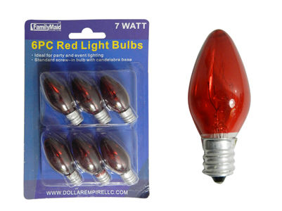 FM 32833 6pc Red Light Bulbs #25241
