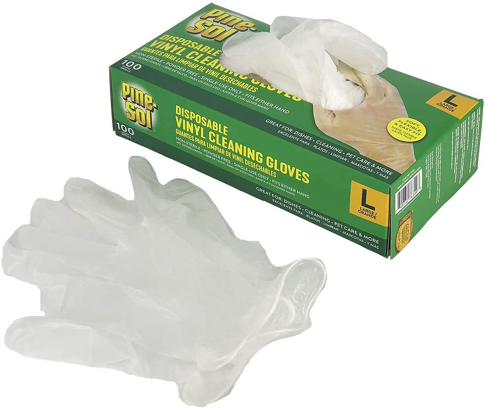 Thumbnail: PNS-76349 Pine-Sol Disposable Vinyl Cleaning Gloves M or L #30705