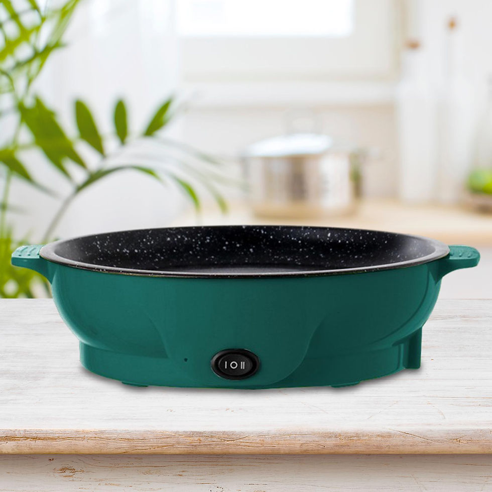 Electric Griddle 110V Barbecue Cooker Flat Top Grill Camping Nonstick Stay Cool