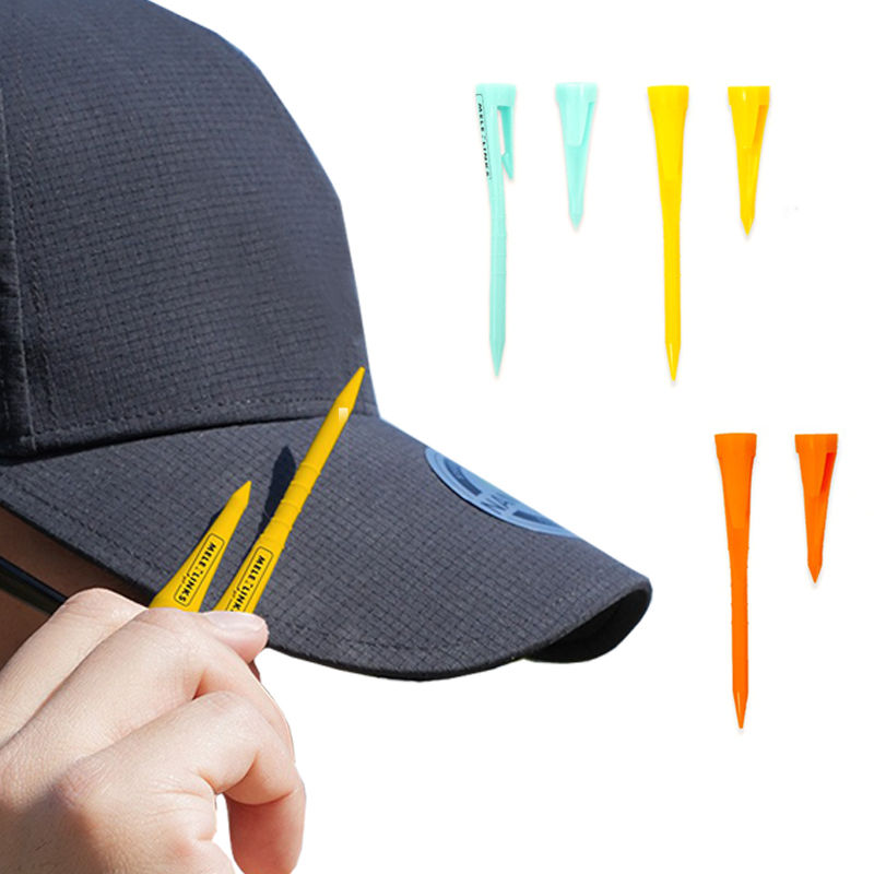 10Pcs Golf Tees Height Adjustable Compact Size Portable Clip Extra Thick Plasti