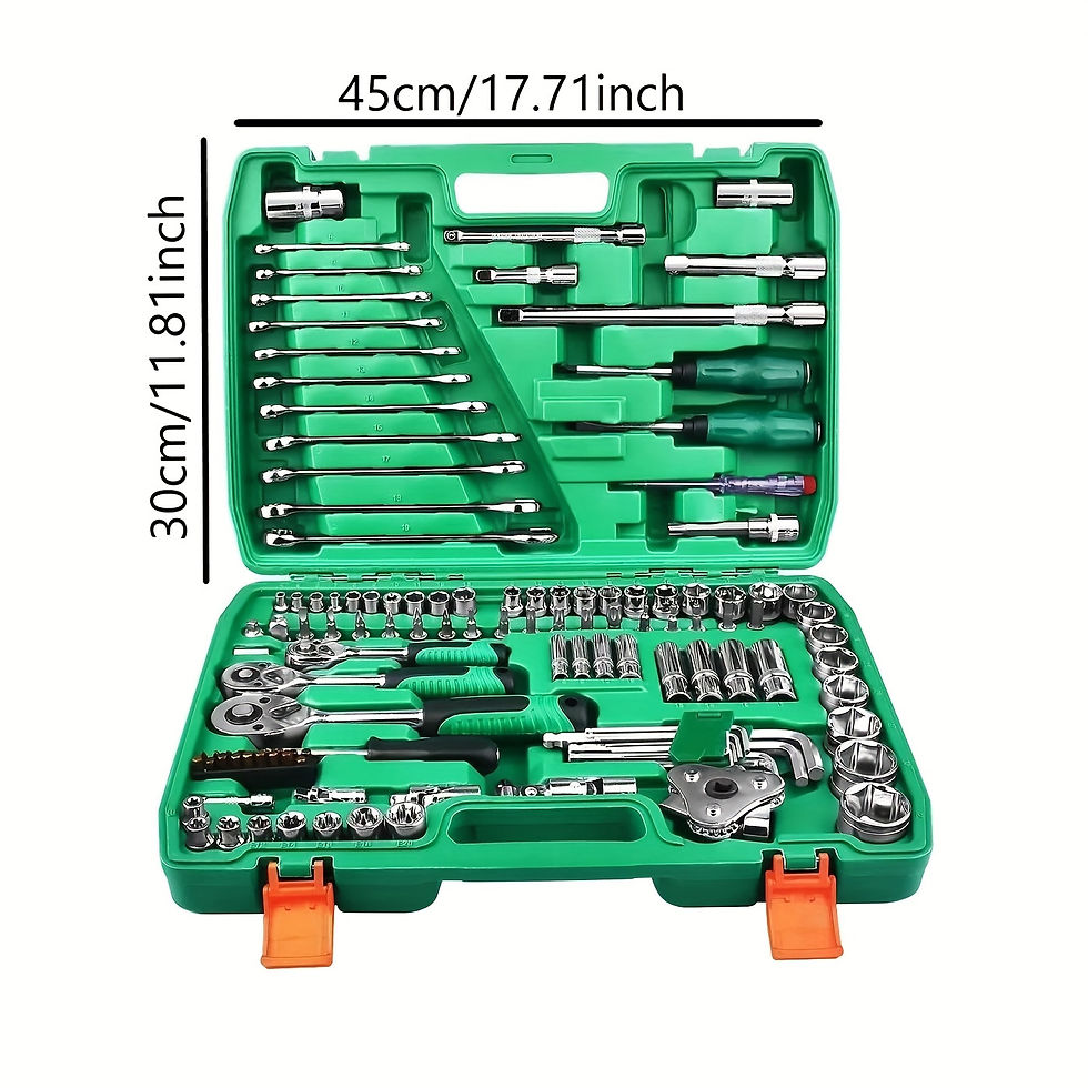 Thumbnail: 53/82/121/151PCS Heavy Duty socket Set, (5/16 Inches to 3/4 Inches) And Metric (