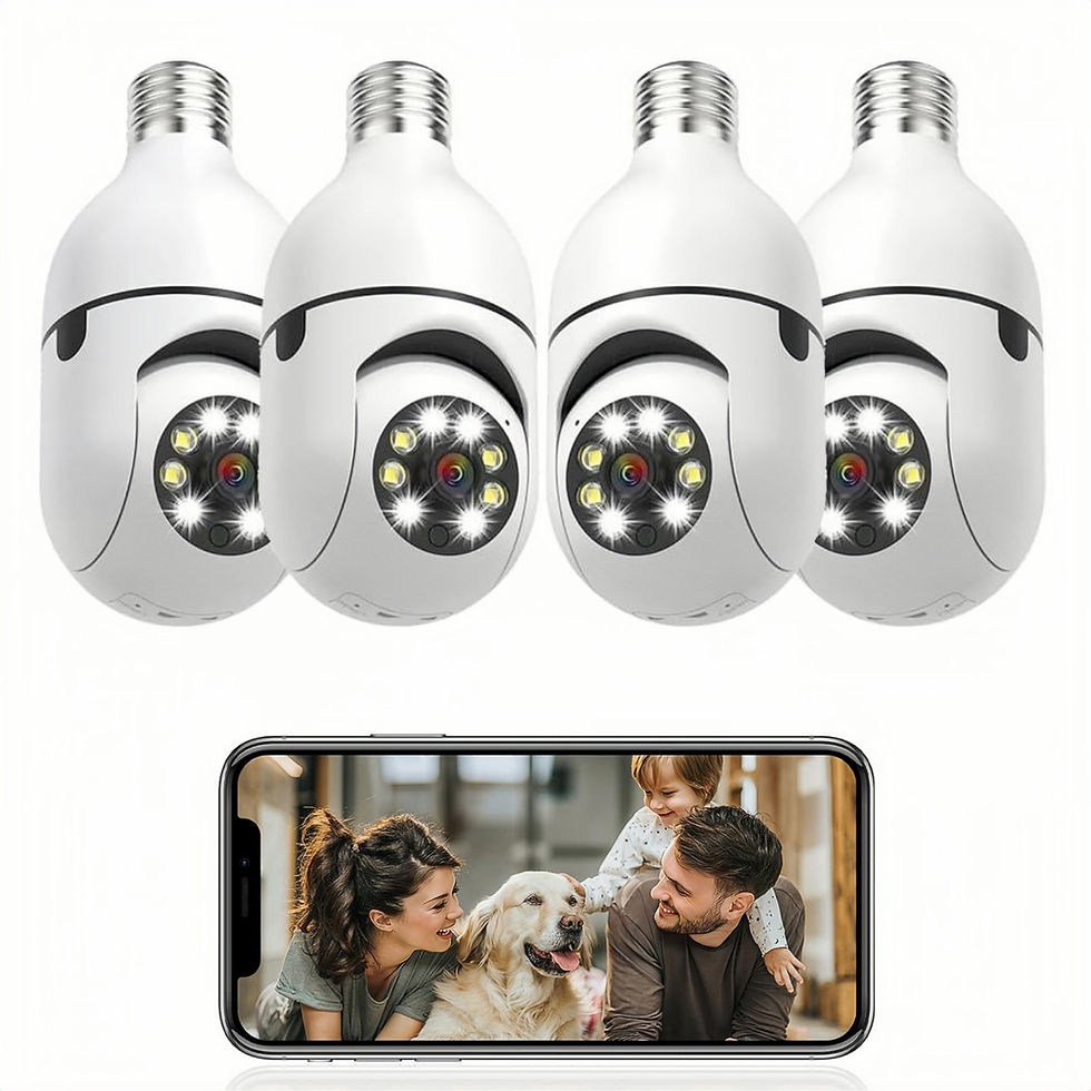 4Pcs HD 1080P 2.4Ghz Wifi E27 Light Bulb IP Camera Smart Home Security Video Sur