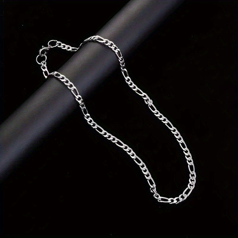 Thumbnail: 1pc Stainless Steel Cuban Chain Fashion Trend Necklace Jewelry Accessories For M