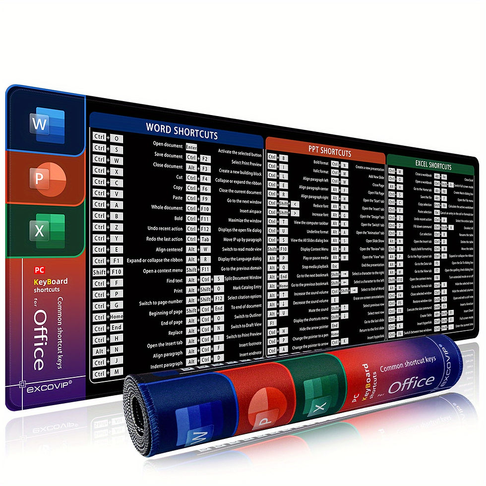 Thumbnail: EXCOVIP Rubber Mouse Pad, Oblong Shape, Non-Slip Desk Mat for Office, Home, Stud