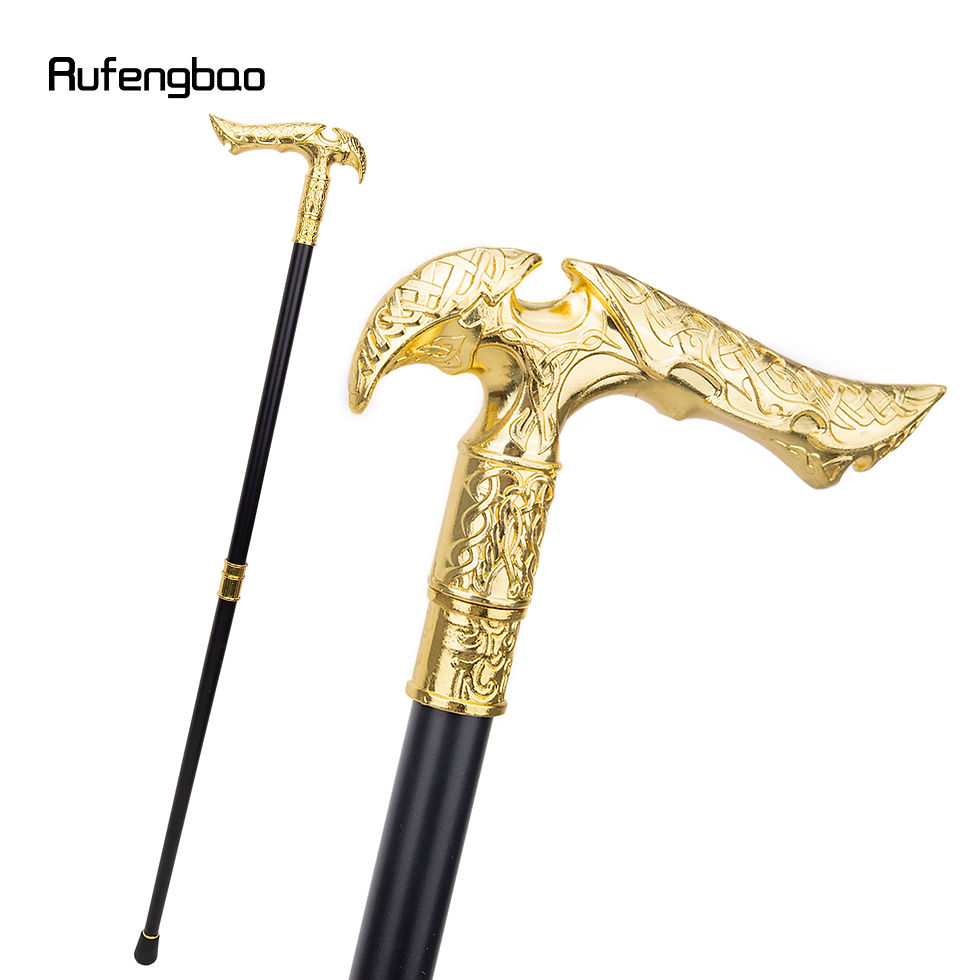 Gold Luxury Type Walking Cane Fashion Decorative Walking Stick Gentleman Elegant