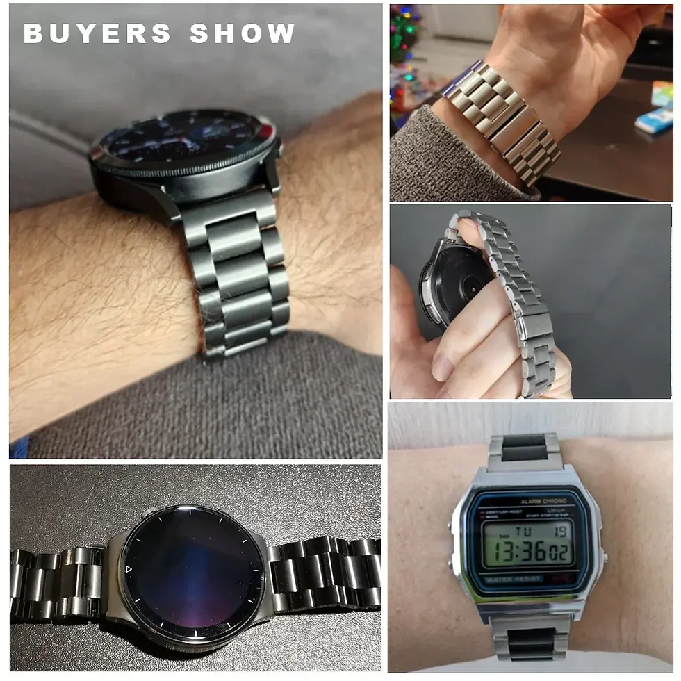 Thumbnail: 22mm 18mm 24mm 20mm Starlight Stainless Steel Watch Band Strap For Samsung Galax