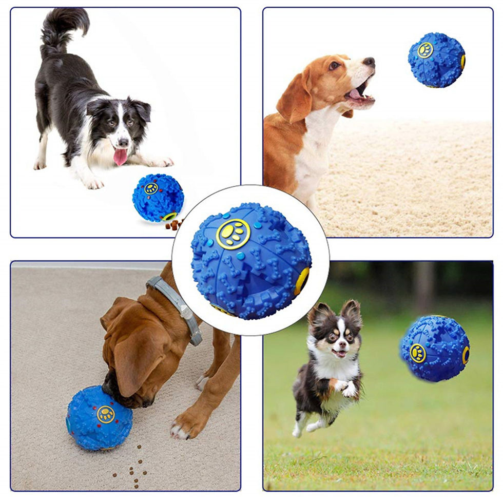 Thumbnail: Interactive Dog Chew Toy Ball with Treat Dispenser - Durable Food-Dispensing Squ