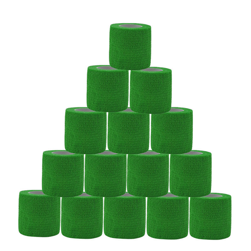 3/6/20PCS Green Sports Self Adhesive Elastic Bandages Anti-slip Athletic Nonwove