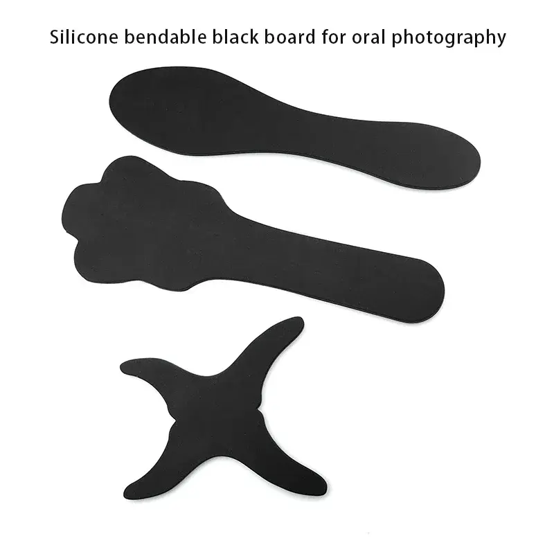 1pcs Bendable Dental Photo Contrast Board Orthodontic Black Soft Silicone Anteri