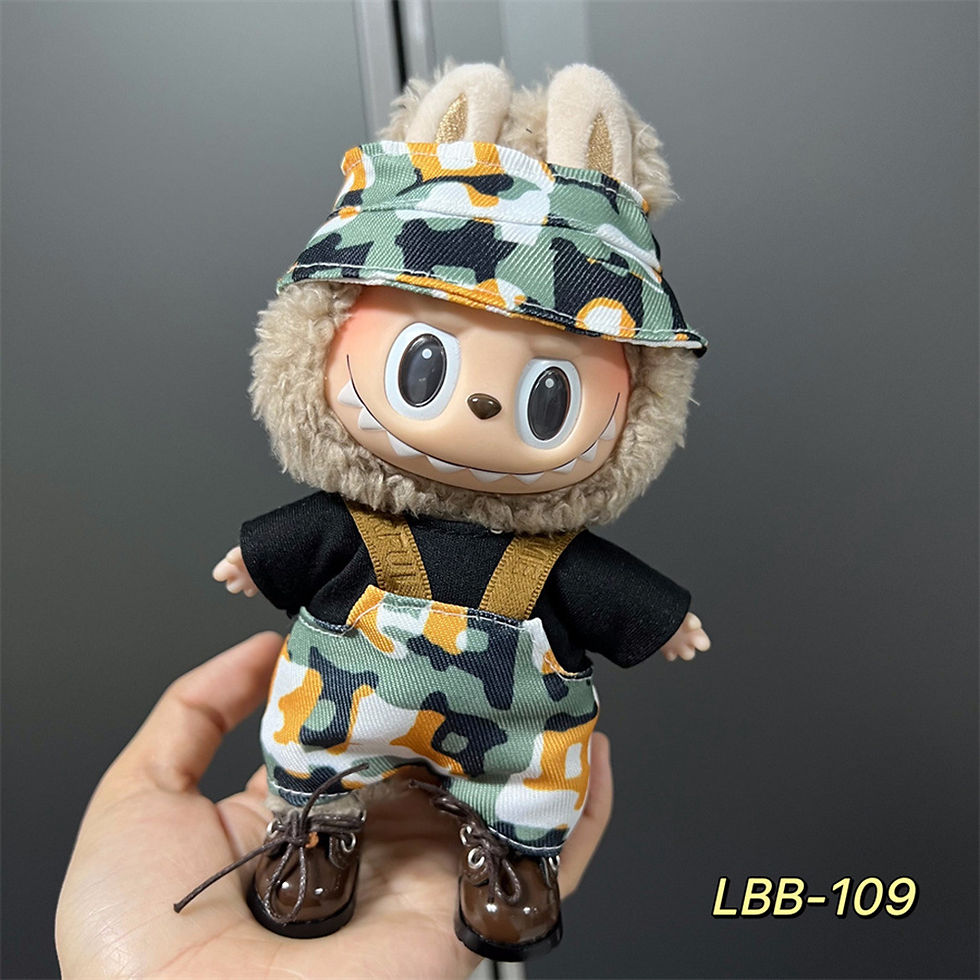 Labubu Plush Doll DIY Clothing Accessories V1V2 Labubu Cool Cowboy Work Pants St